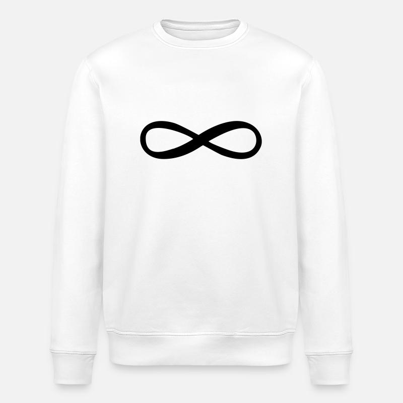 Lemniscate | lying eight - Stanley/Stella ROLLER Unisex Organic Sweatshirt - white
