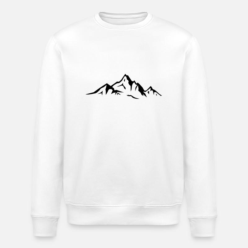 Spread_Berge - Stanley/Stella Unisex Bio-Sweatshirt ROLLER - Weiß