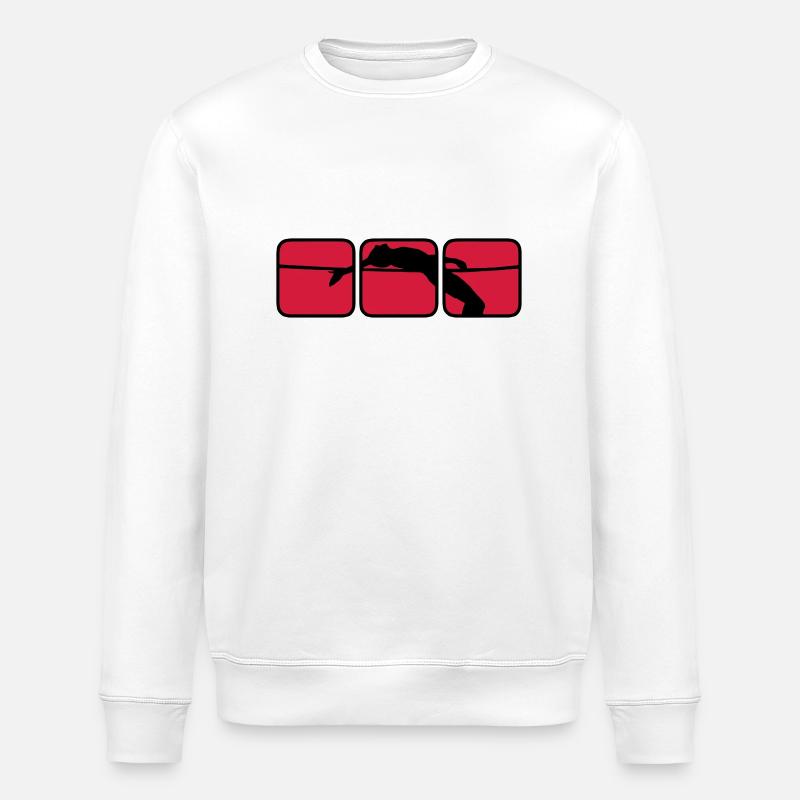saut en hauteur 1 - Sweat bio ROLLER Stanley/Stella Unisexe - blanc
