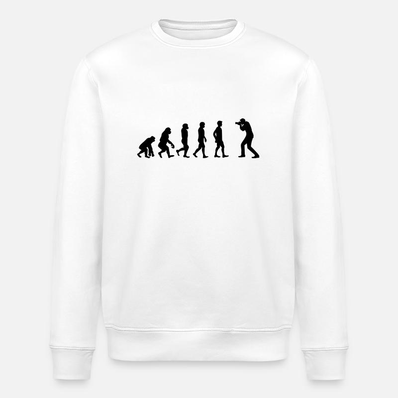 Evolution Photographer - Stanley/Stella ROLLER Unisex Organic Sweatshirt - white