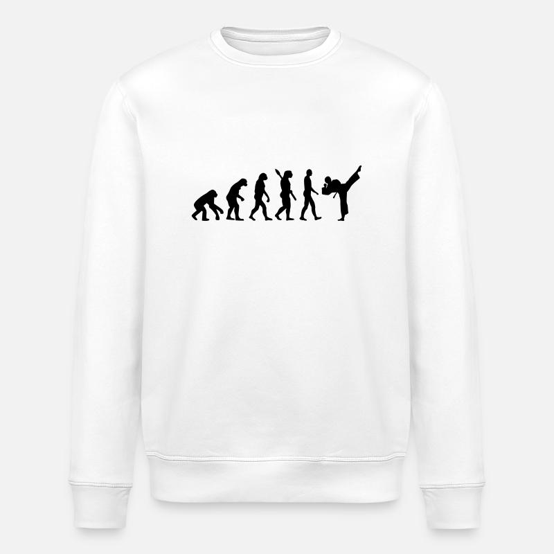 Evolution Karate - Stanley/Stella Unisex Bio-Sweatshirt ROLLER - Weiß