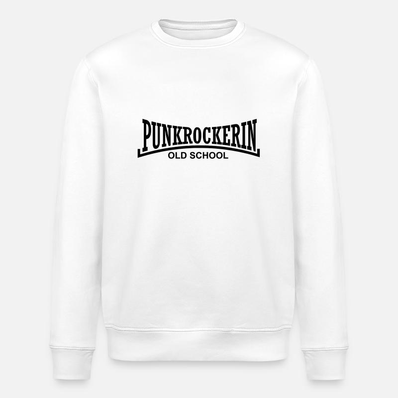 punkrockerin old school - Stanley/Stella Unisex Bio-Sweatshirt ROLLER - Weiß