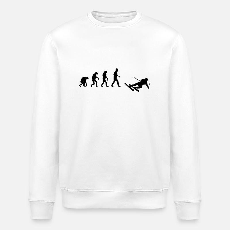 ski evolution - Stanley/Stella ROLLER Unisex Organic Sweatshirt - white