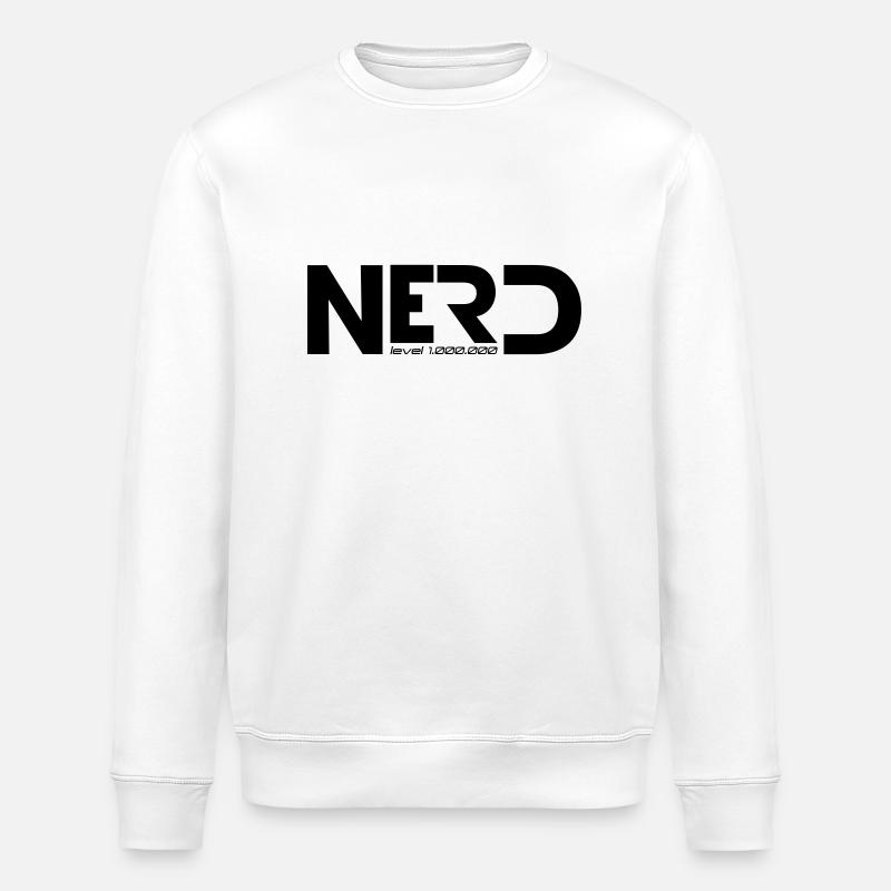 nerd level 1000000 - Stanley/Stella ROLLER Unisex Organic Sweatshirt - white