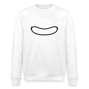 Würstchen Outline - Stanley/Stella Unisex Bio-Sweatshirt ROLLER - Weiß - Vorne - Nik (191cm)