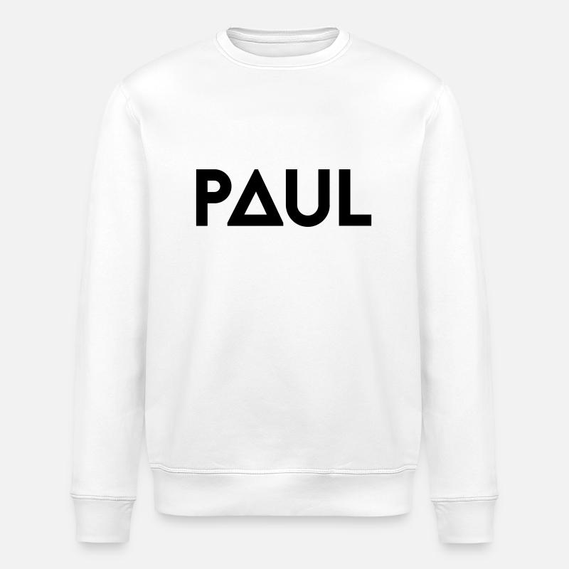 First name Paul - Stanley/Stella ROLLER Unisex Organic Sweatshirt - white