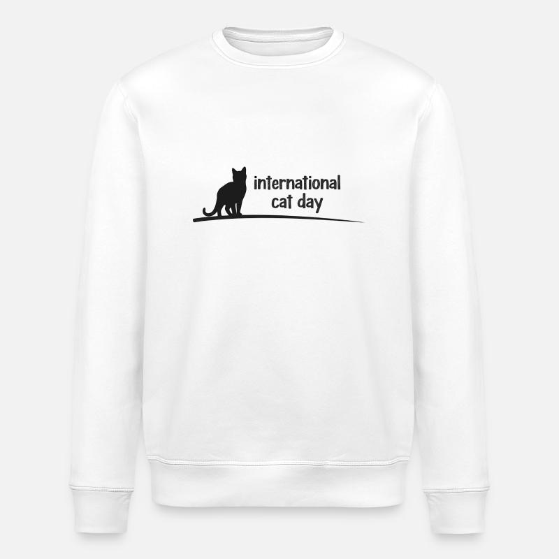 Journée internationale du chat - Sweat bio ROLLER Stanley/Stella Unisexe - blanc