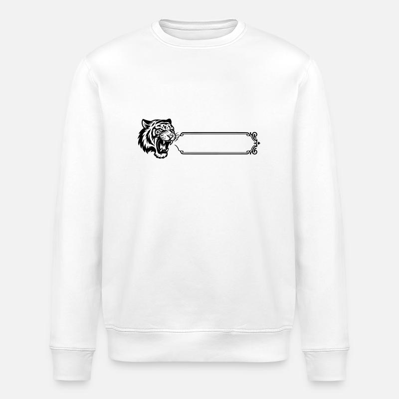 Tiger - Name, Vorname - Stanley/Stella Unisex Bio-Sweatshirt ROLLER - Weiß