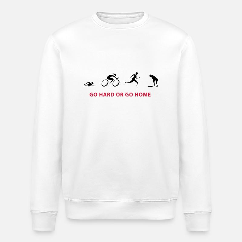 Triathlon GO HARD - Stanley/Stella Unisex Bio-Sweatshirt ROLLER - Weiß