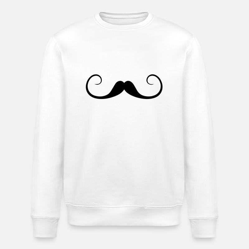 mustaches - Sweat bio ROLLER Stanley/Stella Unisexe - blanc