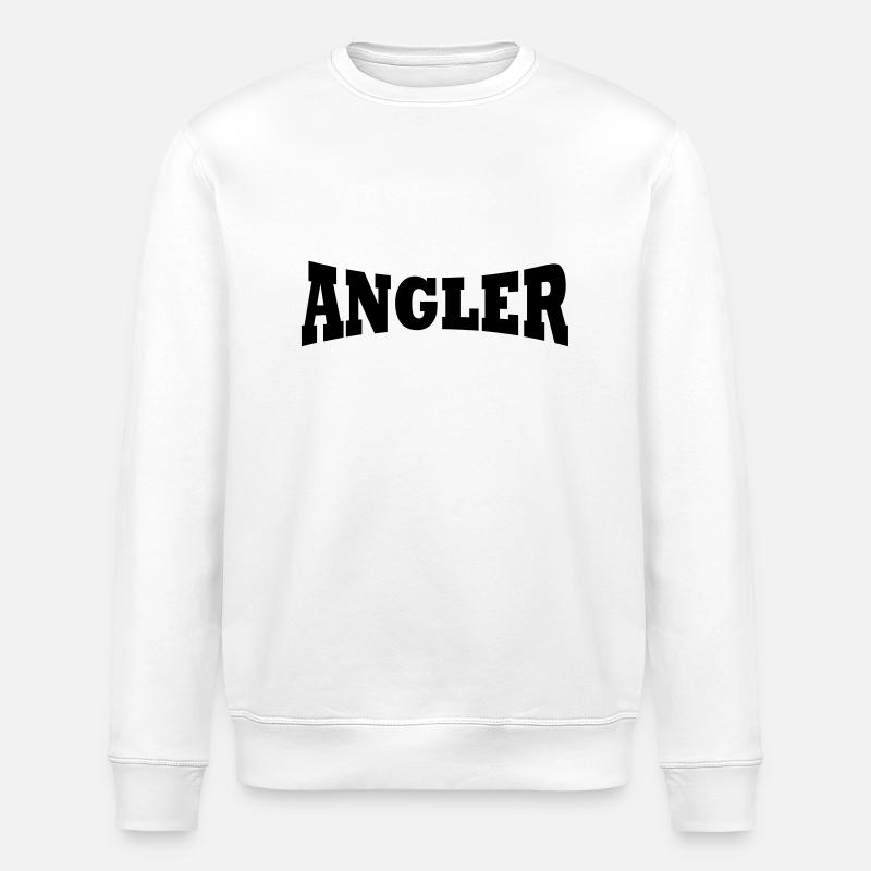Anglers logo - Stanley/Stella ROLLER Unisex Organic Sweatshirt - white