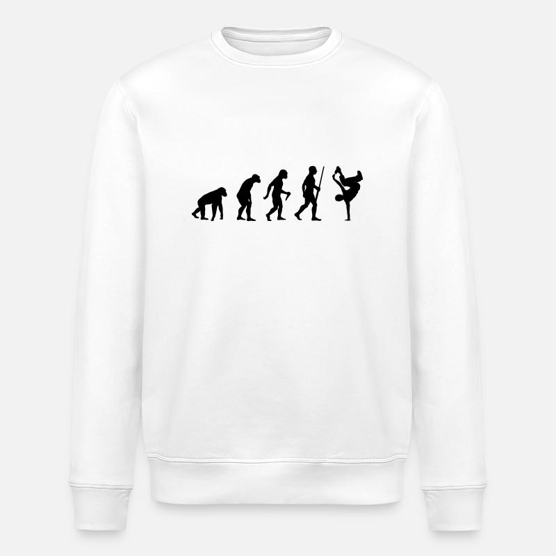 Breakdance Evolution - Stanley/Stella ROLLER Unisex Organic Sweatshirt - white