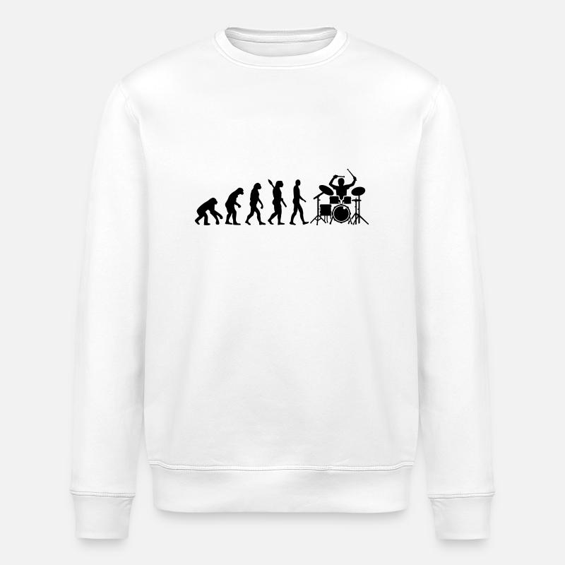 Evolution Drums - Stanley/Stella ROLLER Unisex Organic Sweatshirt - white