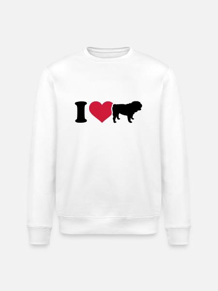 Bulldogge - Stanley/Stella Unisex Bio-Sweatshirt ROLLER - Weiß