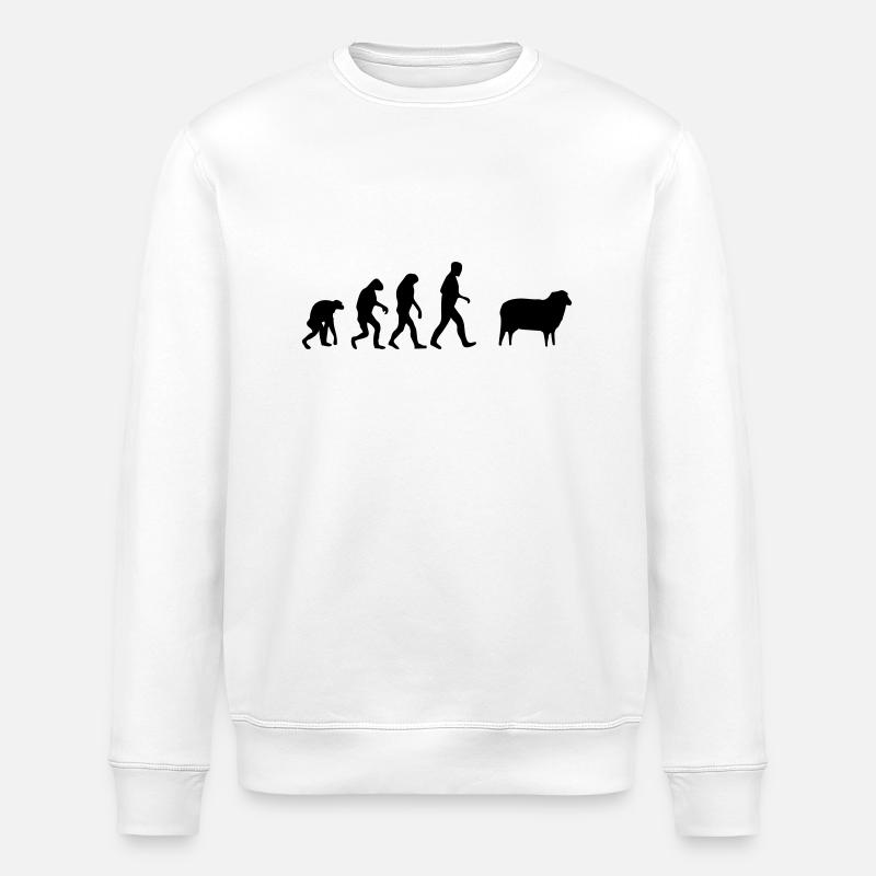 schaf evolution - Stanley/Stella Unisex Bio-Sweatshirt ROLLER - Weiß