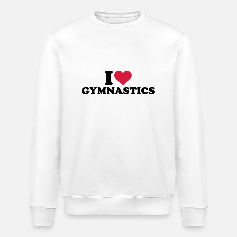 I love Gymnastics - Stanley/Stella ROLLER Unisex Organic Sweatshirt - white