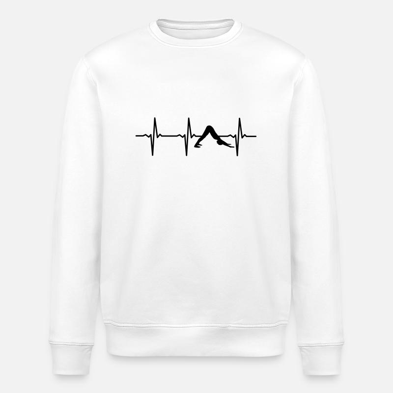 Heartbeat Yoga - Stanley/Stella ROLLER Unisex Organic Sweatshirt - white