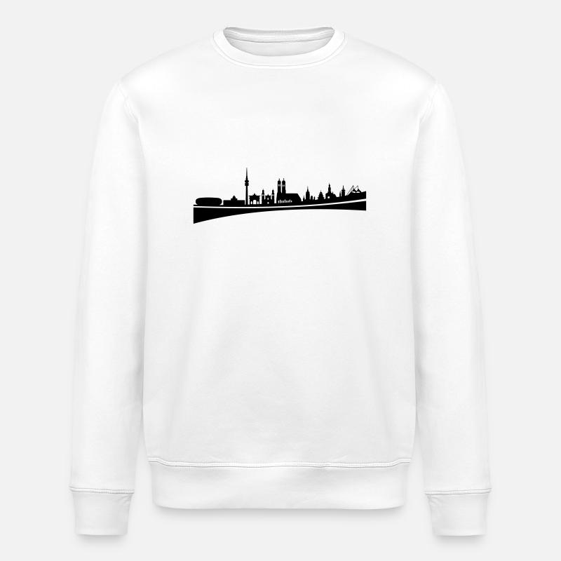 Skyline - München - Stanley/Stella Unisex Bio-Sweatshirt ROLLER - Weiß
