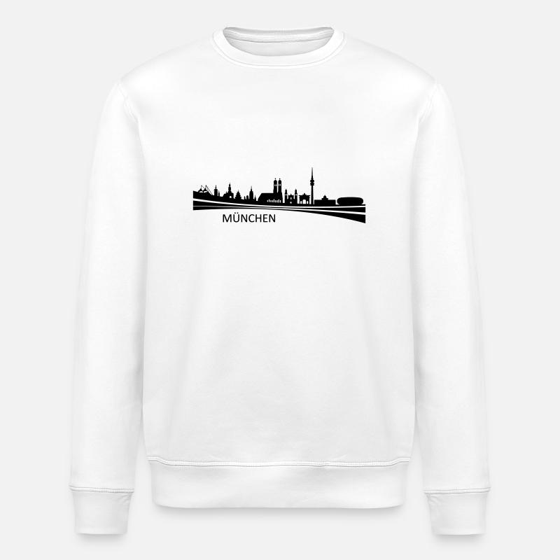 Skyline - München - Stanley/Stella Unisex Bio-Sweatshirt ROLLER - Weiß