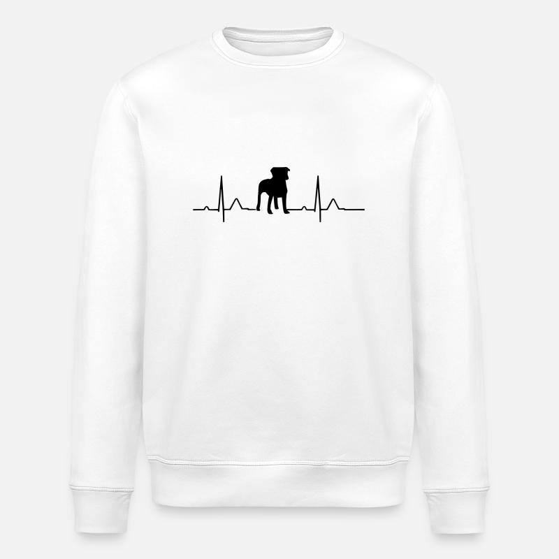Hundeherz - Stanley/Stella Unisex Bio-Sweatshirt ROLLER - Weiß