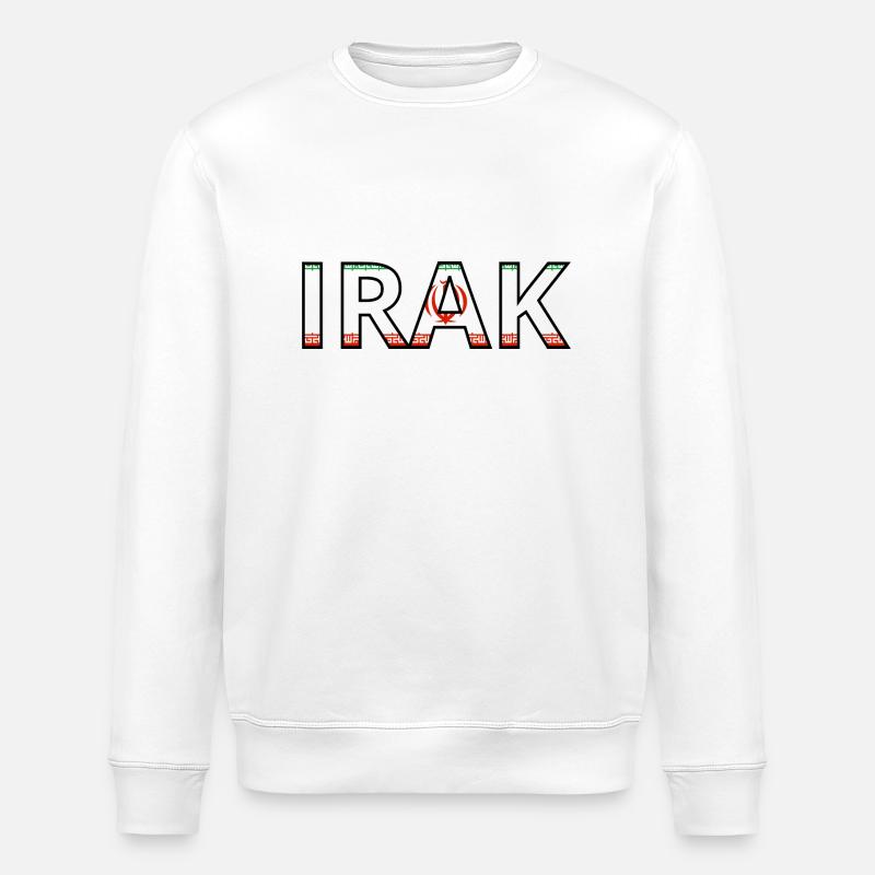 Drapeau Irak - Sweat bio ROLLER Stanley/Stella Unisexe - blanc