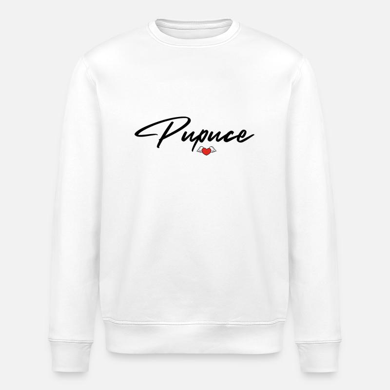 Call me Pupuce, pupuce design - Stanley/Stella ROLLER Unisex Organic Sweatshirt - white