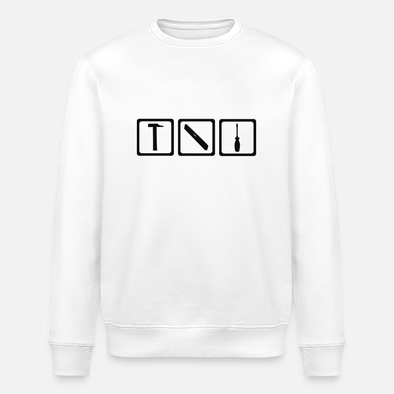 Outil - artisan - Sweat bio ROLLER Stanley/Stella Unisexe - blanc