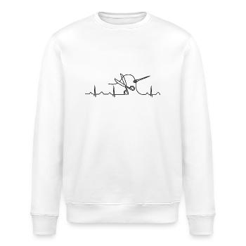 Nähen Heartbeat schwarz - Stanley/Stella Unisex Bio-Sweatshirt ROLLER - Weiß - Vorne - Nik (191cm)