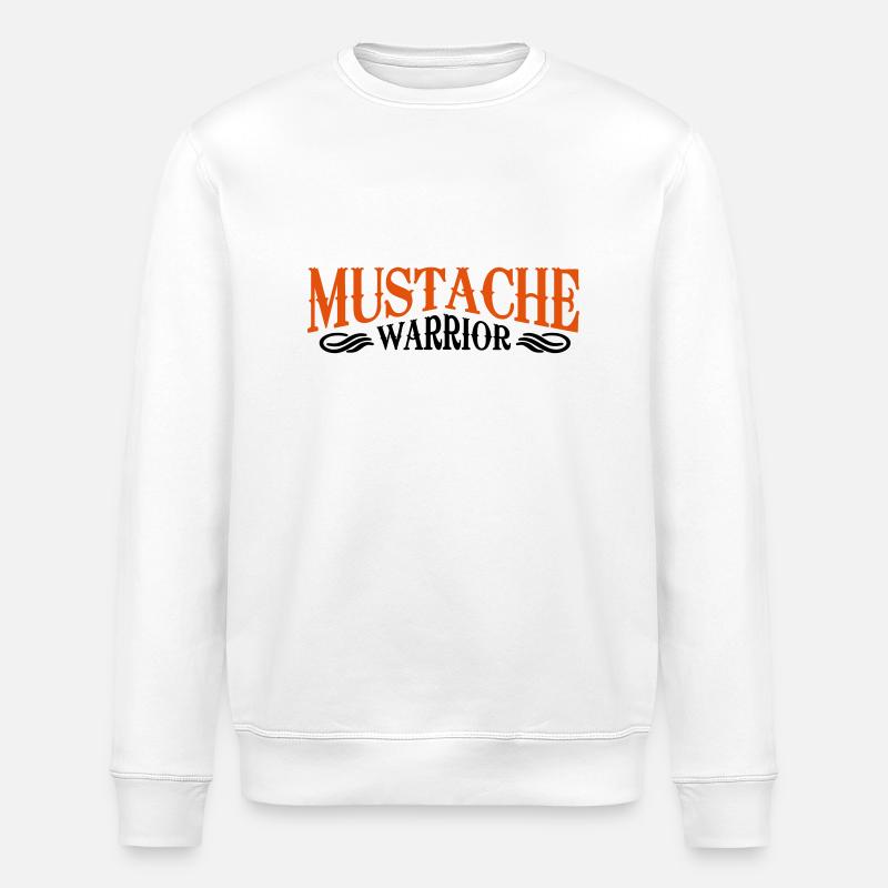 mustache warrior - Stanley/Stella Unisex Bio-Sweatshirt ROLLER - Weiß