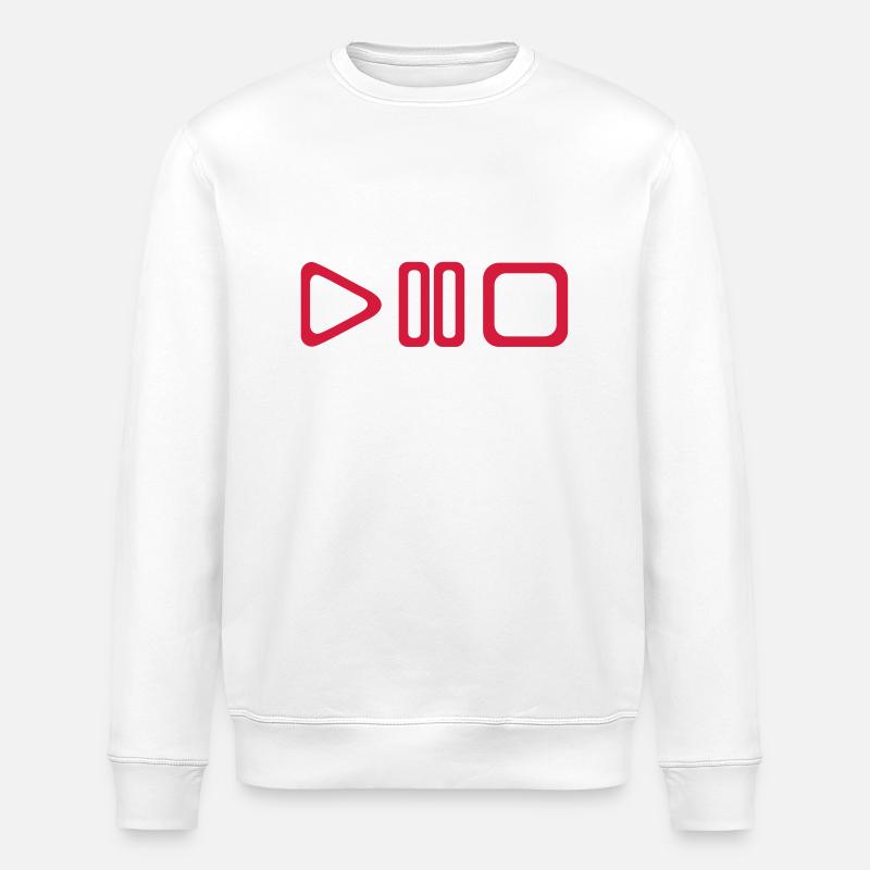Player Tasten - Stanley/Stella Unisex Bio-Sweatshirt ROLLER - Weiß