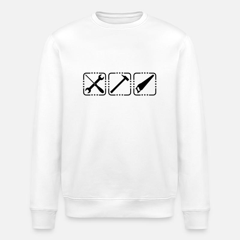 Craftsman Tools Logo Design - Sweat bio ROLLER Stanley/Stella Unisexe - blanc