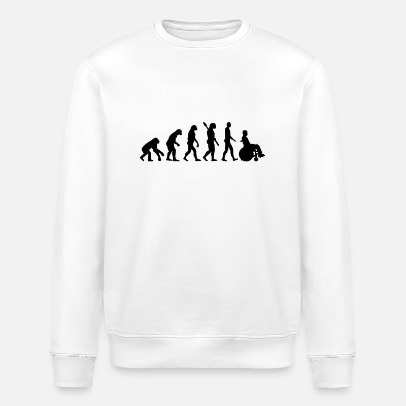 Évolution Chaise roulante - Sweat bio ROLLER Stanley/Stella Unisexe - blanc