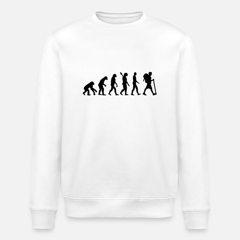 Evolution Hiking - Stanley/Stella ROLLER Unisex Organic Sweatshirt - white