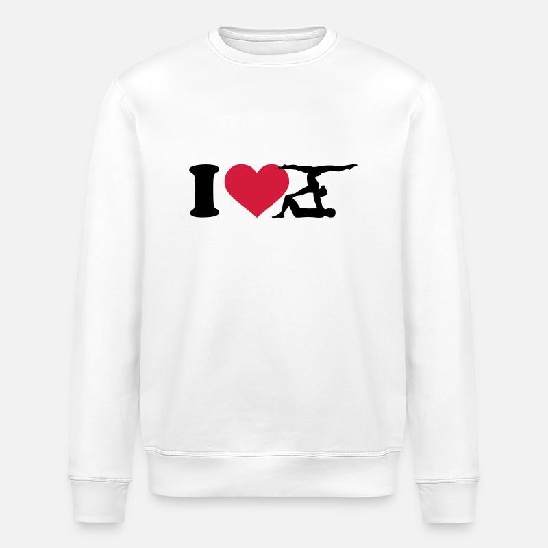 I love Acrobatics - Stanley/Stella ROLLER Unisex Organic Sweatshirt - white