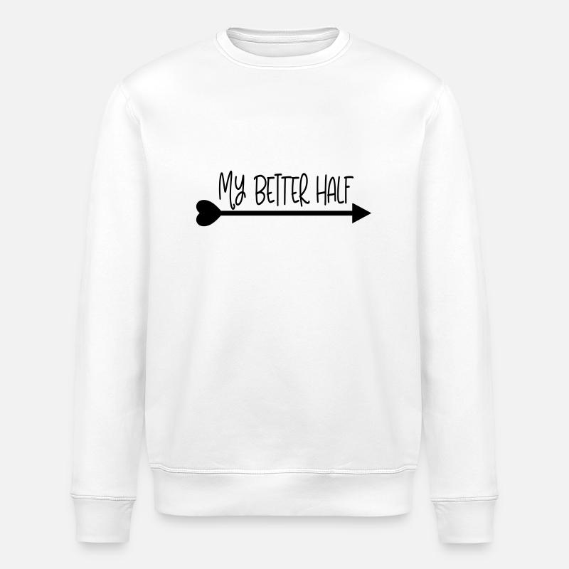 my_better_half__right - Stanley/Stella Unisex Bio-Sweatshirt ROLLER - Weiß