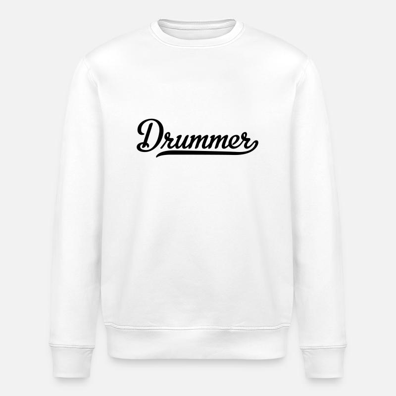 Drummer - Stanley/Stella ROLLER Unisex Organic Sweatshirt - white