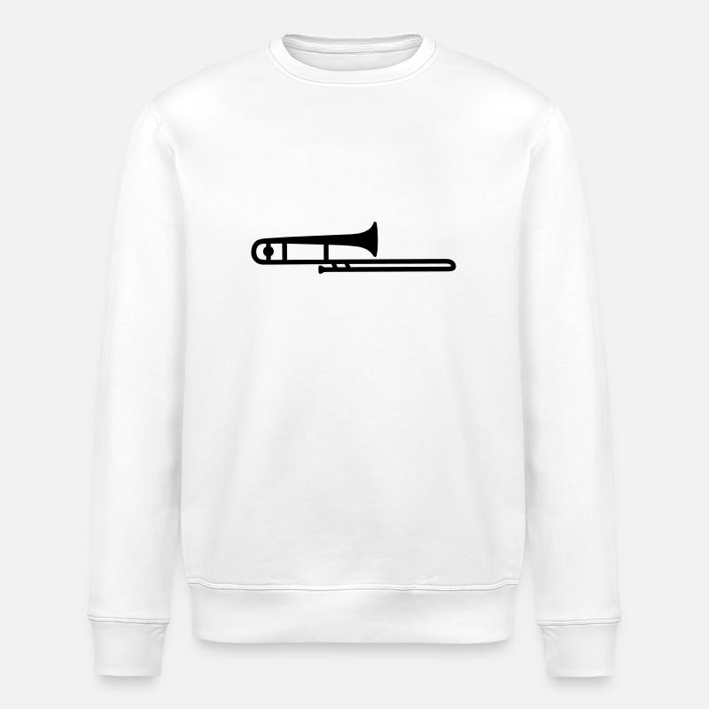 trombone - Stanley/Stella ROLLER Unisex Organic Sweatshirt - white