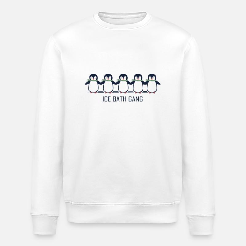 eisbader winterbader pinguin eisbaden - Stanley/Stella Unisex Bio-Sweatshirt ROLLER - Weiß