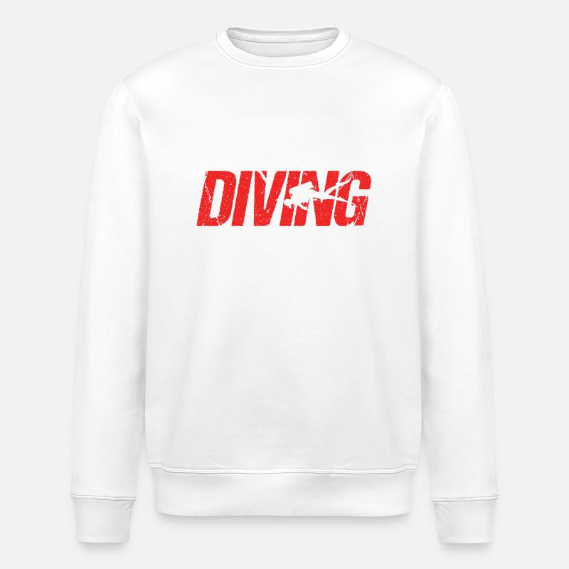 Dive - Diving Diver Gift - Stanley/Stella ROLLER Unisex Organic Sweatshirt - white