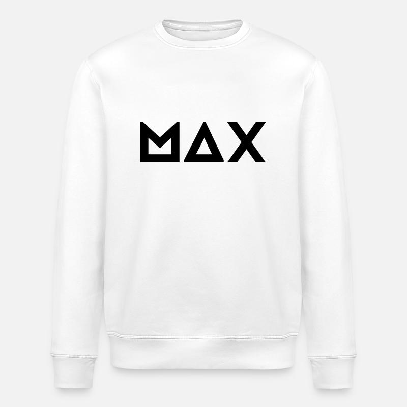 First name Max - Stanley/Stella ROLLER Unisex Organic Sweatshirt - white