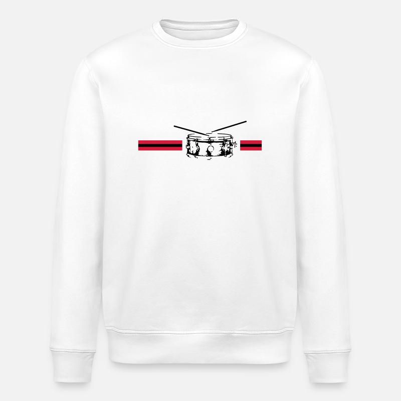 snare drum - Stanley/Stella Unisex Bio-Sweatshirt ROLLER - Weiß