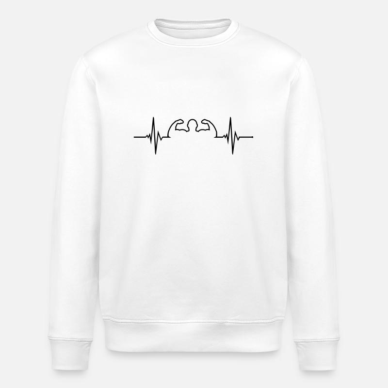 Pulse - Bodybuilder - Stanley/Stella ROLLER Unisex Organic Sweatshirt - white