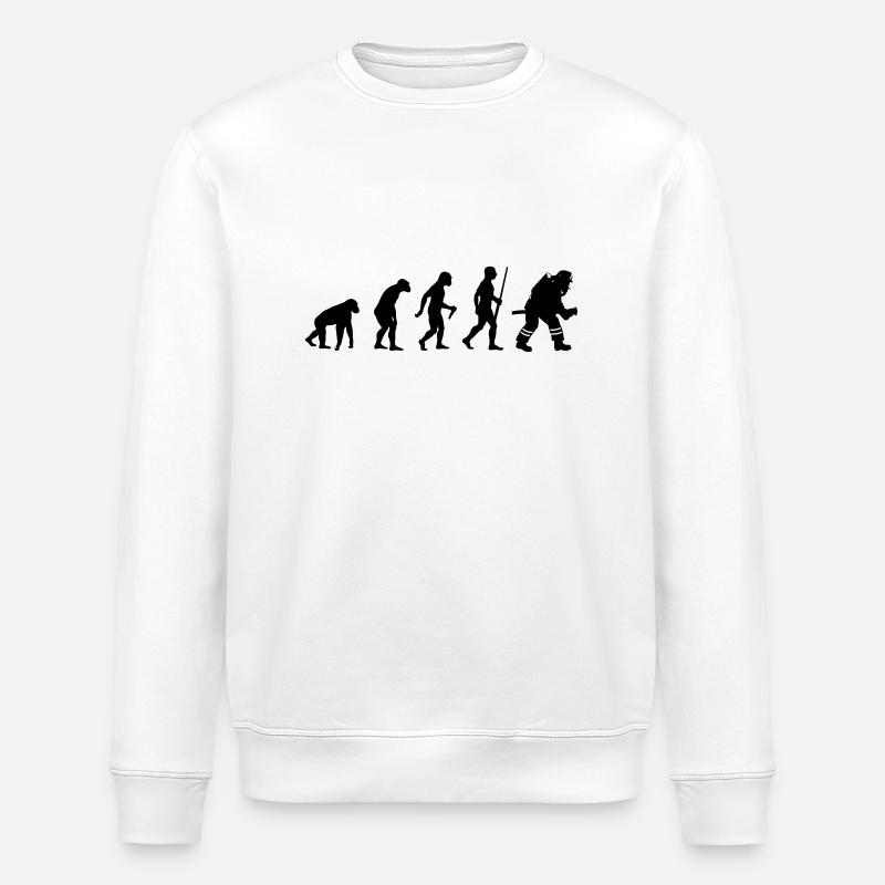 L'évolution des pompiers - Sweat bio ROLLER Stanley/Stella Unisexe - blanc