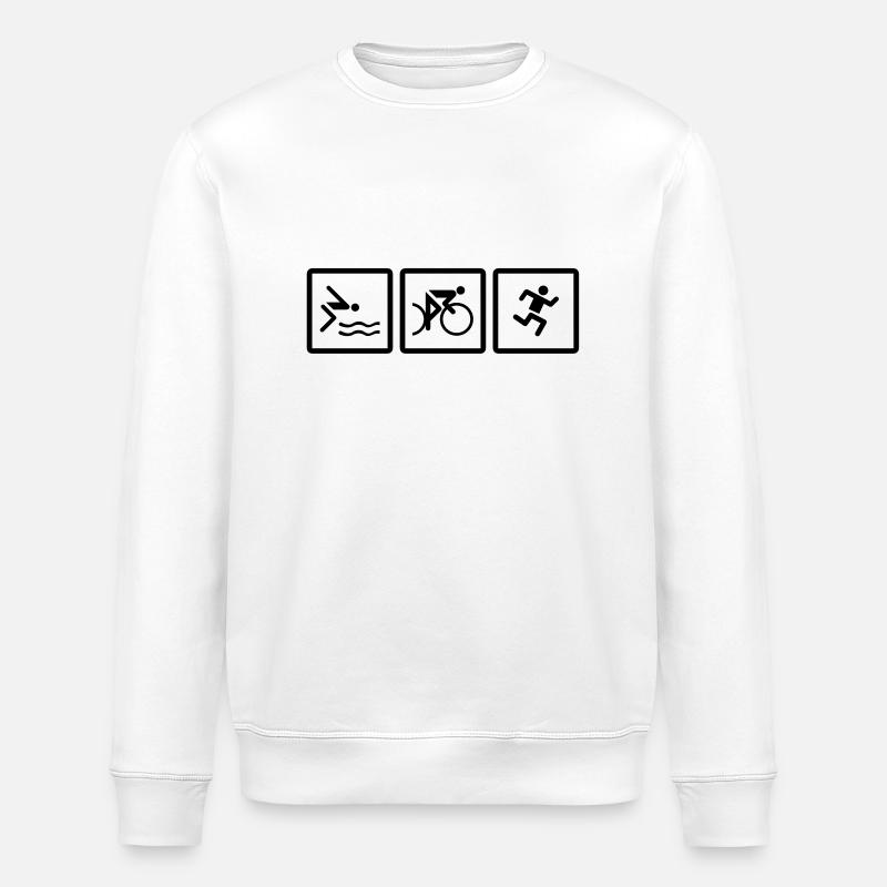 triathlon triatlon - Stanley/Stella ROLLER Unisex Organic Sweatshirt - white
