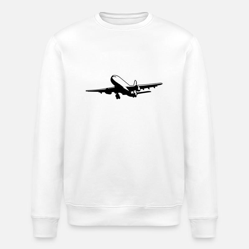 Vacances avion avion - Sweat bio ROLLER Stanley/Stella Unisexe - blanc