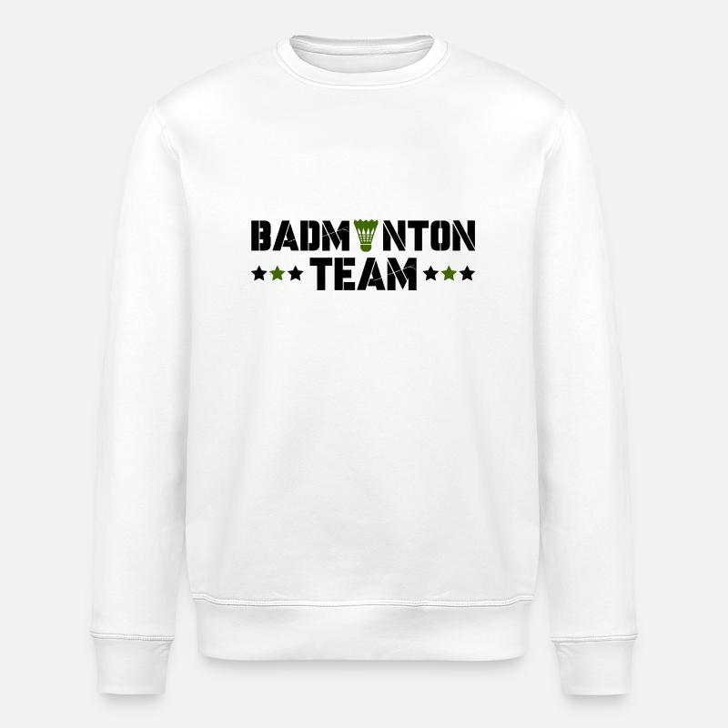 Badminton Team - Stanley/Stella ROLLER Unisex Organic Sweatshirt - white