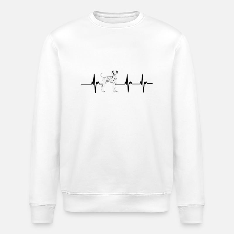 Dalmatinischer Herzschlag - Stanley/Stella Unisex Bio-Sweatshirt ROLLER - Weiß
