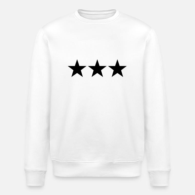 3 stars - Stanley/Stella ROLLER Unisex Organic Sweatshirt - white