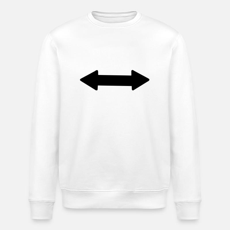 Arrow (right / left) - Stanley/Stella ROLLER Unisex Organic Sweatshirt - white