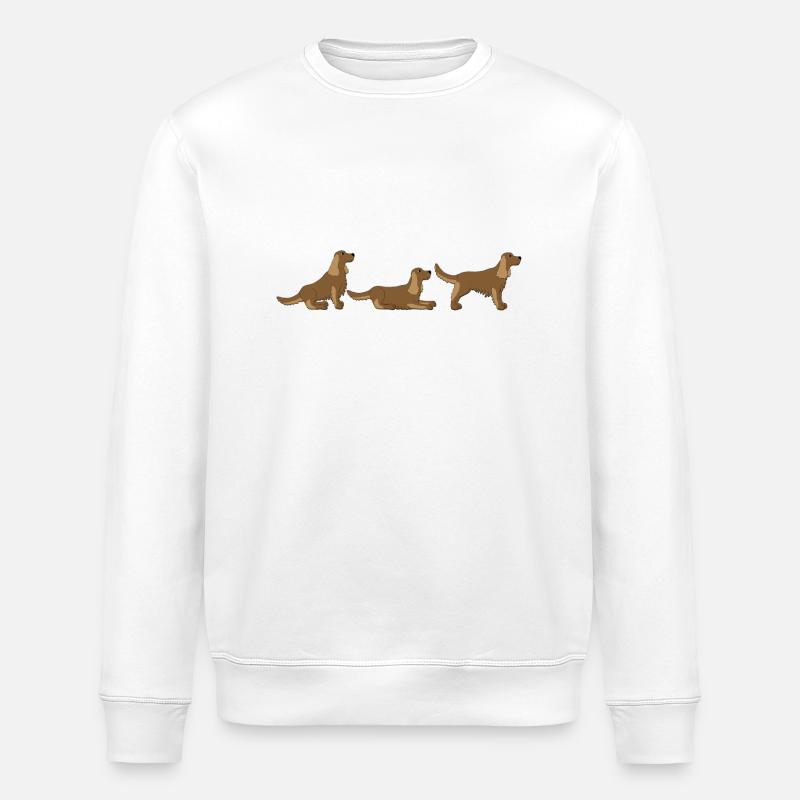 place get Cocker Spaniel - Stanley/Stella ROLLER Unisex Organic Sweatshirt - white